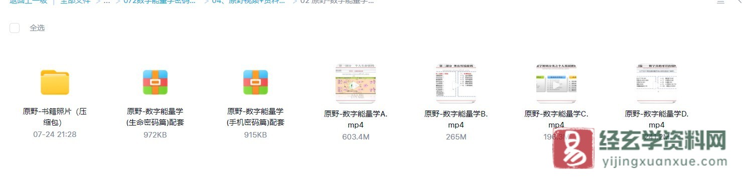 图片[1]_原野-数字能量学课（视频4集13小时+配套资料）_易经玄学资料网