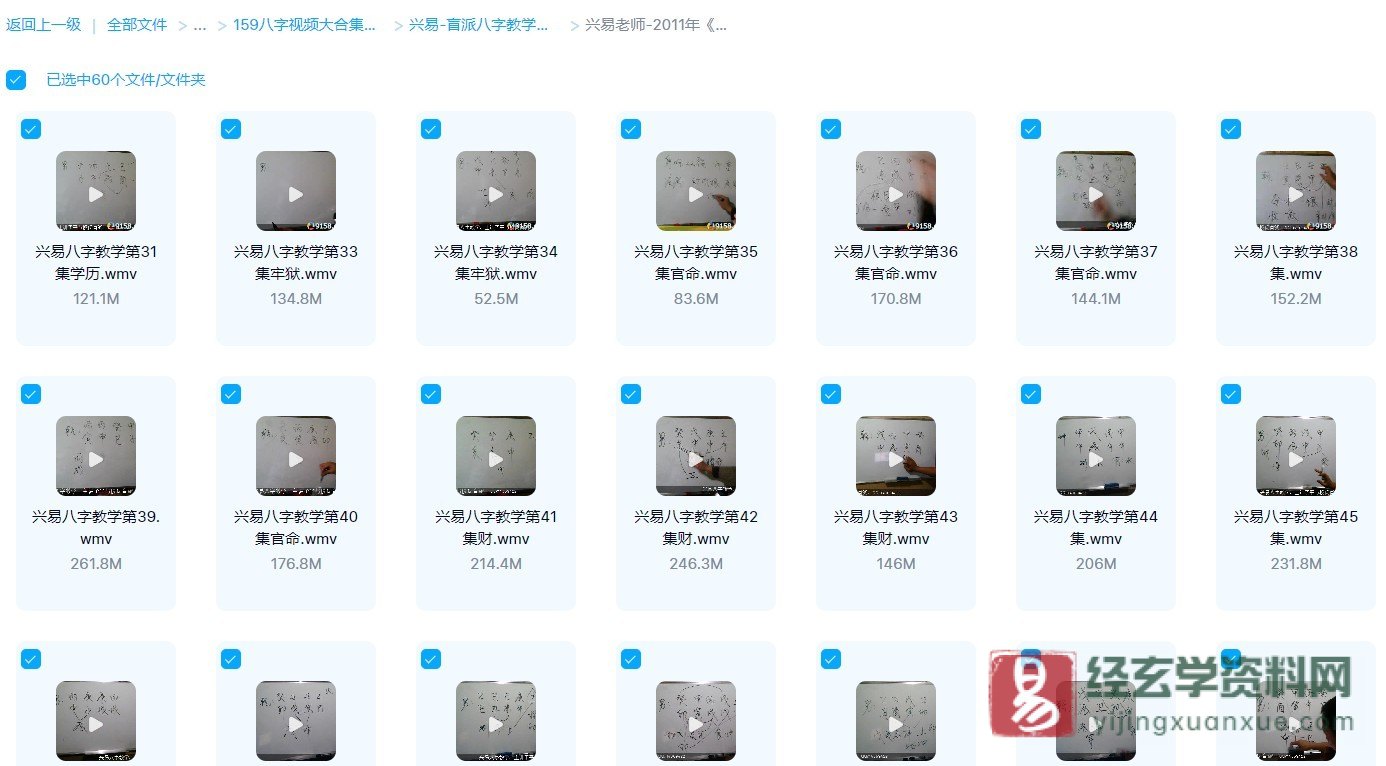 图片[2]_兴易老师2011年《盲派八字中高级班》DVD视频录像（视频60讲）_易经玄学资料网