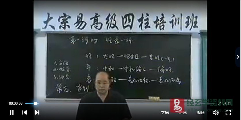 李洪成2004年大宗易四柱高级班（视频47集）_易经玄学资料网