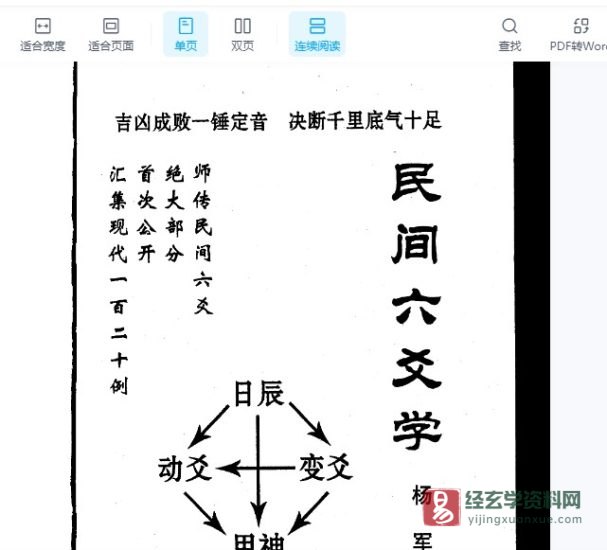 杨军著《民间六爻学》PDF电子书（272页）_易经玄学资料网