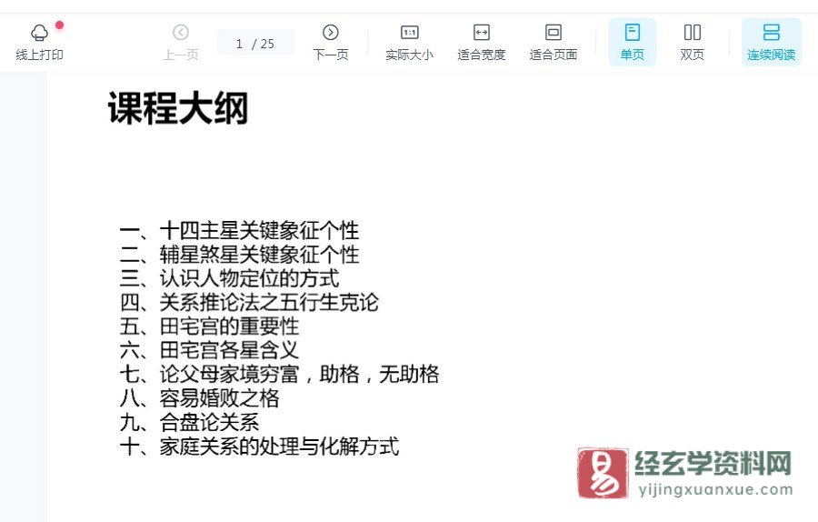 依婷《紫微斗数看家运》课件（课件25页+授课截图156页）_易经玄学资料网