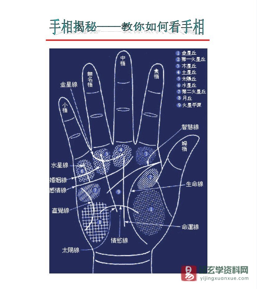 《手相揭秘——教你如何看手相》电子版PDF（30页）_易经玄学资料网