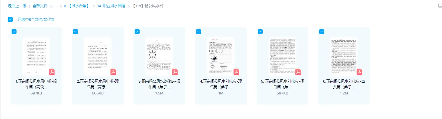 图片[1]_正宗杨公风水易申甫、刘化庆弟子班笔记《操作篇》+《理气篇》+《择日篇》+《峦头篇》PDF电子书（6册电子书）_易经玄学资料网