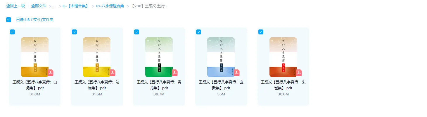 图片[1]_王成义《五行八字真传》5册合集_易经玄学资料网