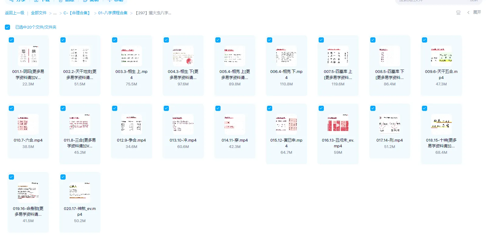 图片[1]_萤火虫-八字象法（视频20集）_易经玄学资料网