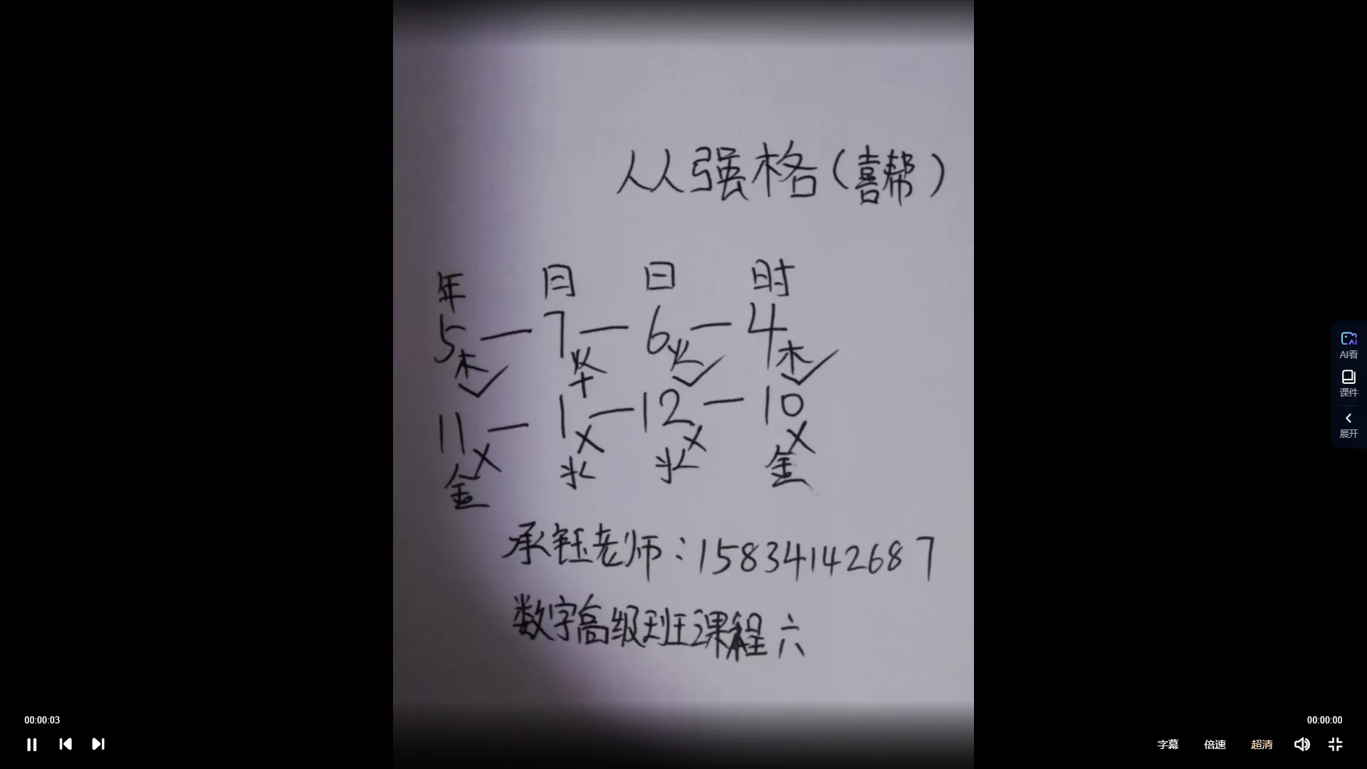 图片[3]_承钰老师数学八字四大格局（视频15集）_易经玄学资料网