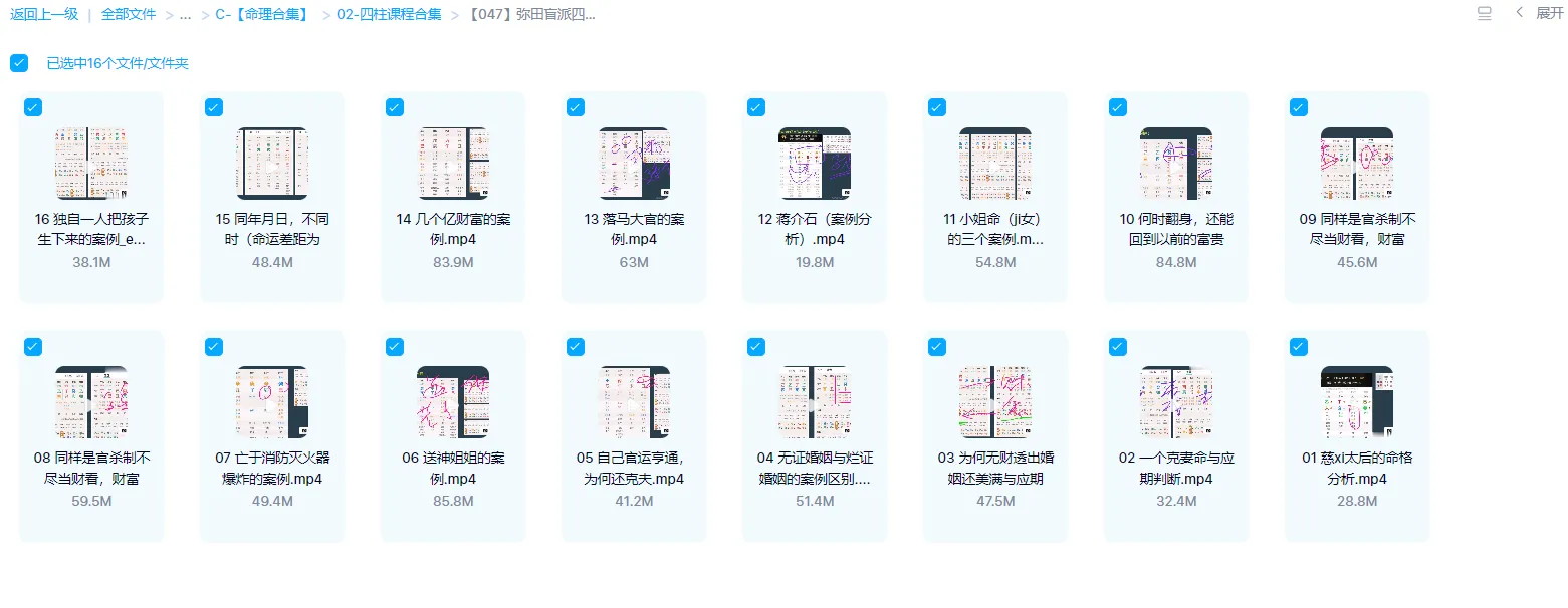 图片[1]_弥田盲派四柱八字实战案例（视频16集）_易经玄学资料网