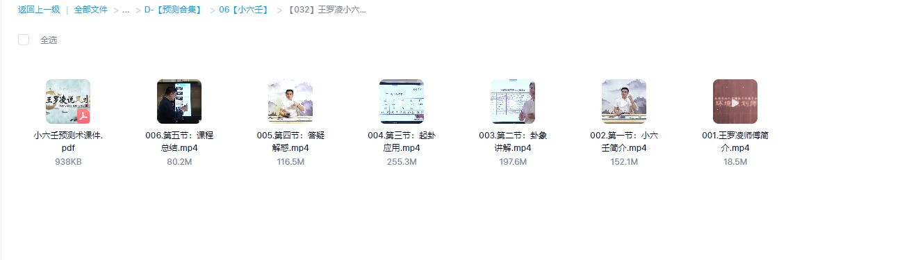 图片[1]_王罗凌小六壬讲座（视频6集+文档）_易经玄学资料网