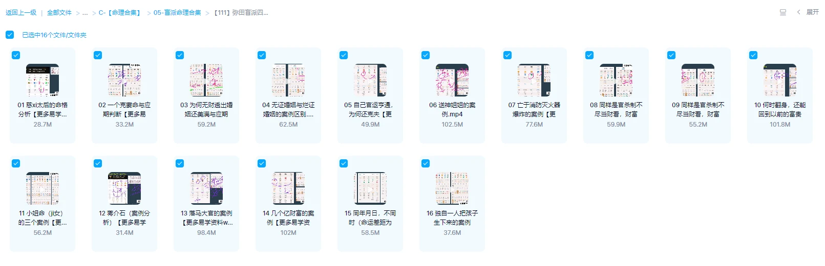 图片[1]_弥田-盲派四柱八字实战案例（视频16集）_易经玄学资料网