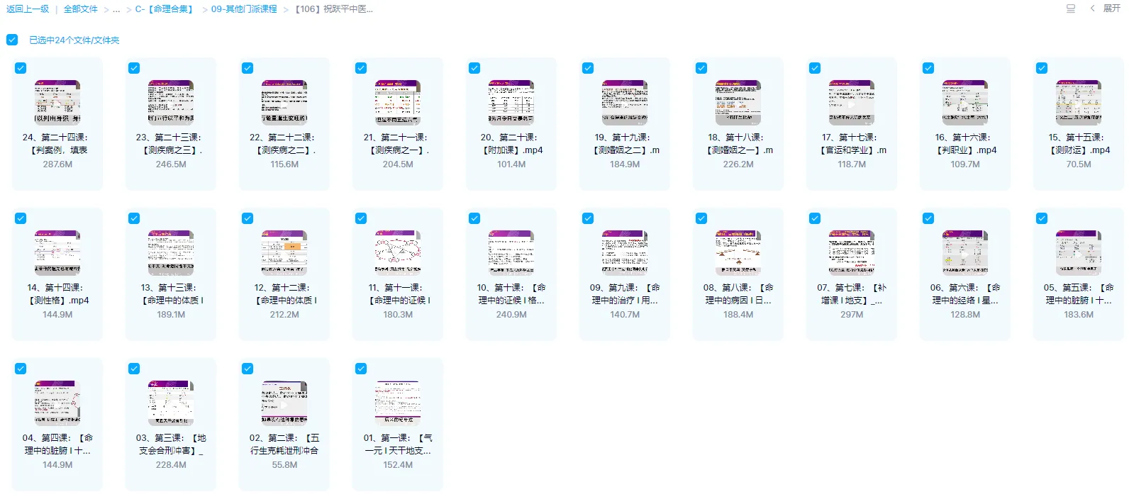 图片[1]_祝跃平中医命理学（视频24集）_易经玄学资料网