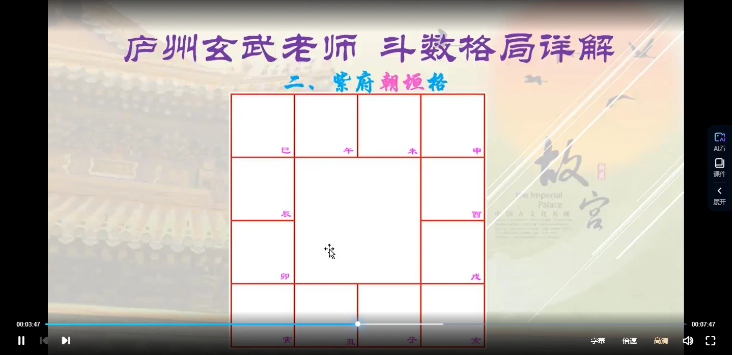 庐州玄武老师《紫微斗数中级课程——斗数格局》视频12集完整_易经玄学资料网