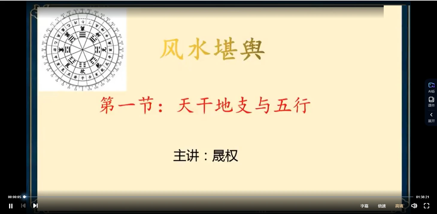 晟权《风水堪舆》视频8集_易经玄学资料网